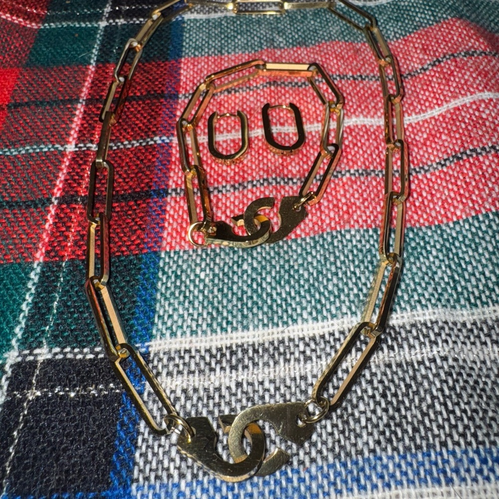 3-Piece Gold-Tone Jewelry Set – Stainless Steel